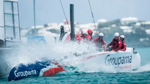 AFP Groupama Team France vessel skippered by Franck Gammas in action
