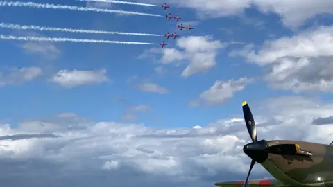 Nadia Gyane/BBC Red Arrows at Old Buckenham 2023