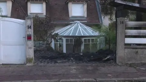 Reuters Damage to the mayor's house