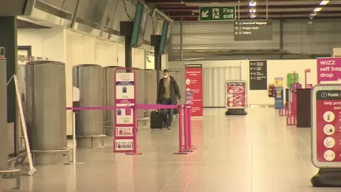 Empty Luton Airport