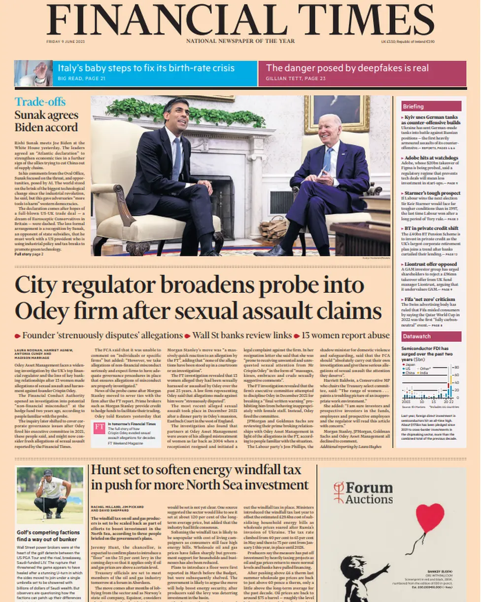 FT front page