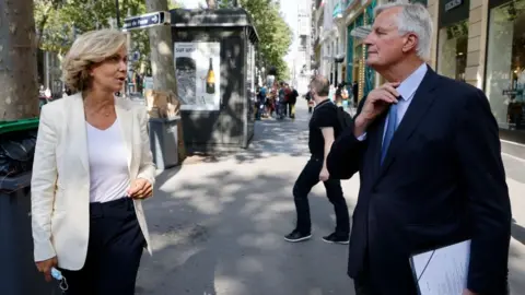 Getty Images Michel Barnier's main challenger within the Republicans is Paris regional leader Valérie Pécresse