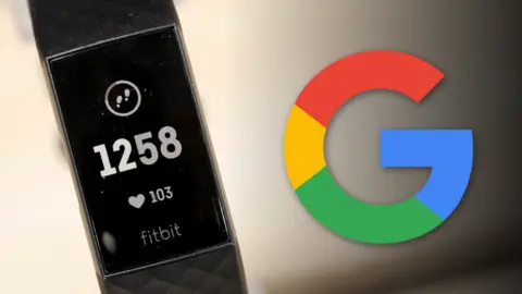 Reuters Fitbit next to Google logo