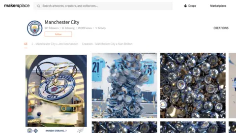 MakersPlace Manchester City FC has released two sets of NFTs