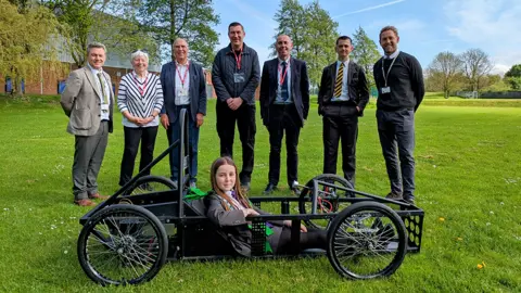 North Lincolnshire Council Student sat in test car