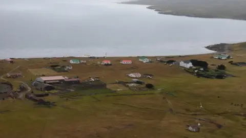 Family photo An aerial view of the island