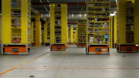 Robots at Amazon picking warehouse