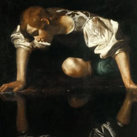 Getty Images Artwork showing Narcissus staring at himself