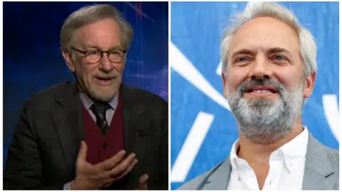 BBC/Reuters Steven Spielberg (left) and Sam Mendes (right)