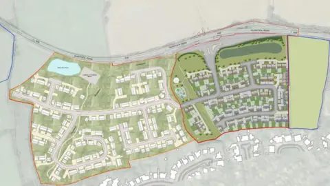Persimmon Homes Severn Valley Plan of the southern site given planning approval in March 2021