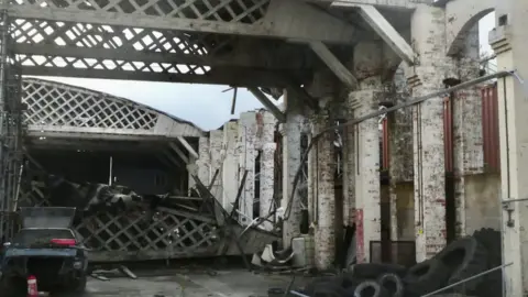 Colin Warrington/Anthony Dweck  Photo of collapsed World War One aviation hangar