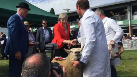 Theresa May at Royal Welsh Show