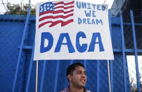 AFP/Getty Pro-Daca demonstrator