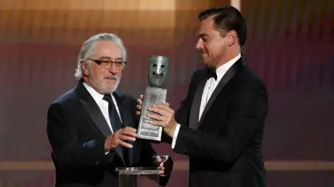 Reuters Robert De Niro with Leonardo DiCaprio at the SAG Awards