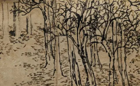 Scenes from Santiniketan scroll