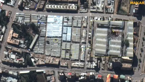  EPA/MAXAR TECHNOLOGIES A handout satellite image dated 30 November 2020 and made available by MAXAR Technologies shows damage to buildings at Mekelle market area, Tigray, north Ethiopia. Ethiopia"s government on 29 November 2020 said their forces they were in full control of Mekelle, northern Tigray region"s capital, after defeating the Tigray People"s Liberation Front
