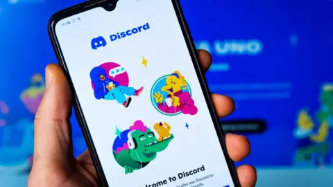 Getty Images Discord app on a phone