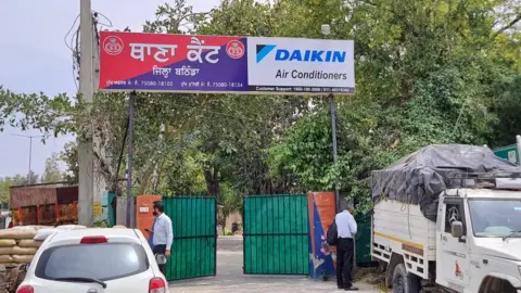 BBC Punjabi Outside the military station in Bathinda