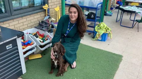 Luke Deal/BBC Miss Austin, foundation stage teaching assistant at Abbotts Hall Primary School