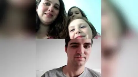 Burns family Richard and his family on facetime