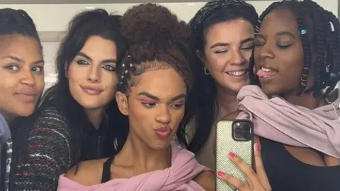 Bel Priestley Bel behind the scenes