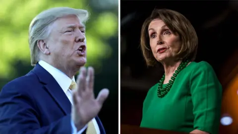 Getty Images Composite image of Donald Trump and Nancy Pelosi