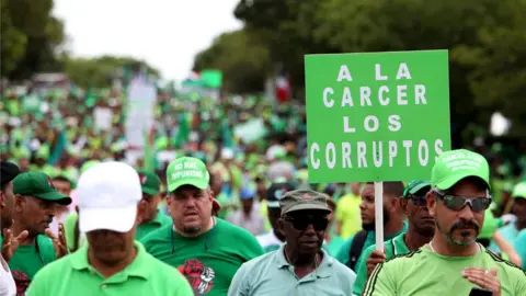 Reuters A sea of protesters in the Dominican Republic