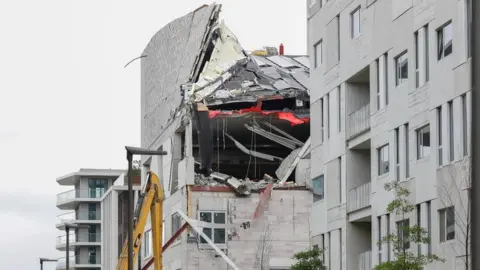 Construction site collapse in Antwerp