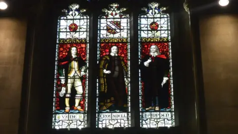 Mansfield College Chapel stained-glass windows