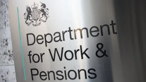 Getty Images Department of Work and Pensions office sign