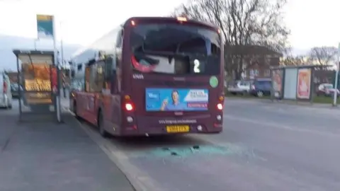 Lee Whitbread Bus attacked in Millbrook on 10.2.21