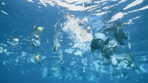 ゲッティイメージズ 海のプラスチック