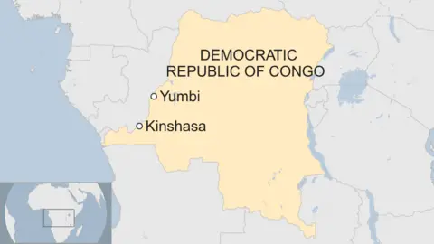 Map of Yumbi in DR Congo