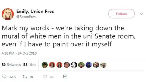 Twitter Ms Dawes' original tweet