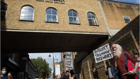 Getty Images Old Truman Brewery protests