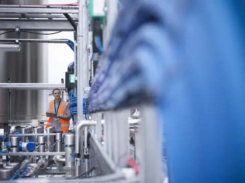 Getty Images water bottling plant