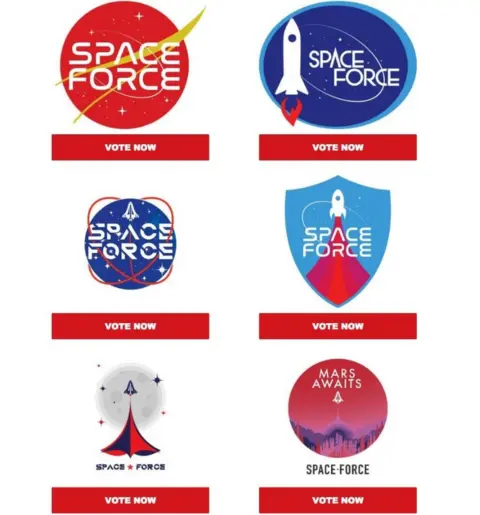 Trump 2020 Space Force logos