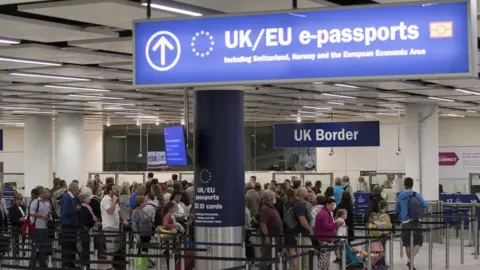 Getty Images Gatwick passport control, 2014