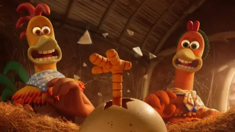 Aardman/Netflix A scene from Chicken Run: Dawn of the Nugget