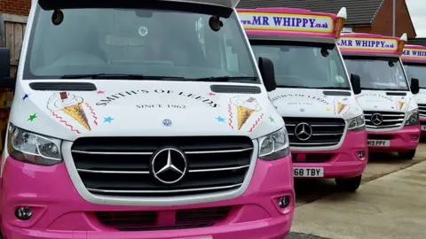 Mr Whippy Leeds A row of ice cream vans