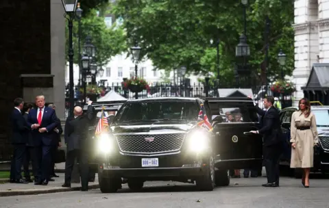 Reuters Mr and Mrs Trump arrived at Downing Street