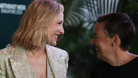 PA Media Cate Blanchett (left) and Hannah Jones, chief executive of the Earthshot Prize arrive for the 2023 Earthshot Prize Awards Ceremony