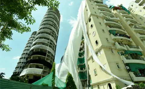 Getty Images A view of the Supertech Emerald Court at sector 93 on August 23, 2022 in Noida, India.