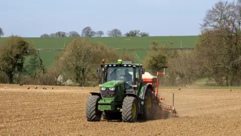 Getty Images Tractor in field