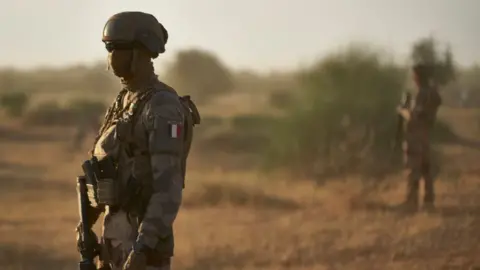 AFP A French soldier in Burkina Faso