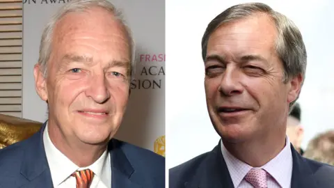 Getty Images/PA Media Jon Snow and Nigel Farage