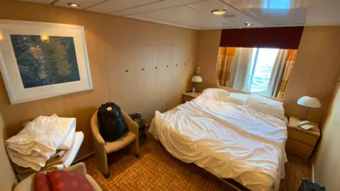 Caio Saldanha The cabin where Mr Saldanha and his fiancé stayed on the Celebrity Infinity