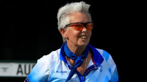 PA Media Rosemary Lenton who helped win gold for Scotland at the age of 72