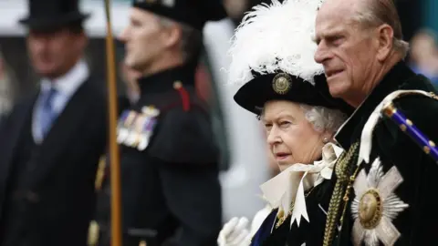 Getty Images Queen Elizabeth and Prince Philip attend the Thistle Service at St Giles' Cathedral in Edinburgh in 2010