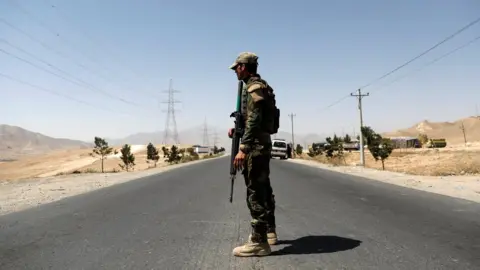 Reuters An Afghan National Army (ANA) soldier keeps watch at a checkpoint on the Ghazni highway, in Maidan Shar, the capital of Wardak province, Afghanistan August 12, 2018